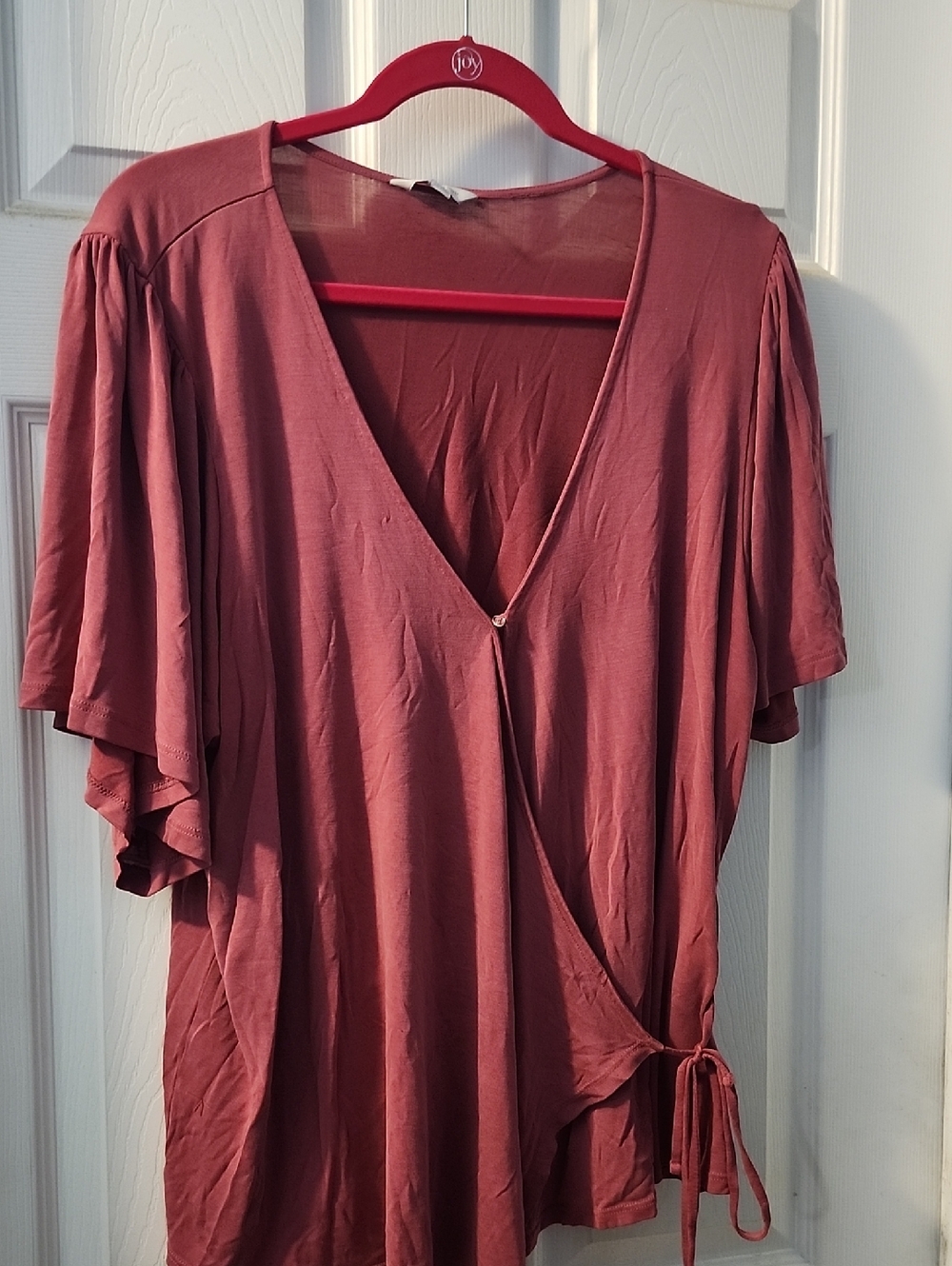 Lucky Brand Brick Red Scoop Neck Top